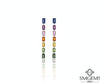 Emerald Cut Rainbow Gemstone Drop Earrings Multi-Color Long Dangle Earrings in 14K and 18K Gold