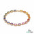 9.50 Carats oval rainbow sapphire tennis link bracelet