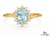 Classic Oval Aquamarine Diamond Engagement Ring