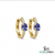Oval Tanzanite Huggie Hoop Earrings - Fine Jewelry Gift for Women