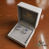Oval Tanzanite Huggie Hoop Earrings - Fine Jewelry Gift for Women