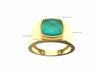 Sugarloaf Zambian Emerald Mens Ring: 18k Gold May Birthstone