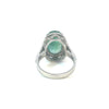 I.G.I Certified 5.50 Carats Natural Oval And Diamond Engagement Ring In 18k White Gold / Natural Diamond And May Birthstone Ring