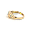 Oval Shape Natural Zambian Emerald And Diamond Engagement Ring / Collet Setting Real Emerald Women Gift Ring / 18K Gold Ring