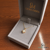 Natural Oval Opal and Diamond Pendant – Romantic Jewelry Gift For Her