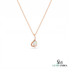 Natural Oval Opal Pendant With Diamond Accent - December Birthstone Jewelry