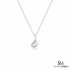 Natural Oval Opal Pendant With Diamond Accent - December Birthstone Jewelry