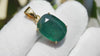 10.40 Carat Natural Emerald Pendant: 14k Gold Cushion Cut Gemstone