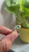 Minimalist Emerald Cut Emerald Gold Ring – Modern Bezel Setting (Copy)