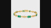 Oval Shape Natural Emerald Diamond Tennis Bracelet Green Gemstone Jewelry