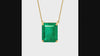 Natural Emerald Pendant,14k Solid Gold Pendant,Emerald Cut Pendant,Minimalist Necklace,May Birthday Gift,Pendant for Green Emerald Necklace