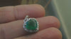 2.20 carat Genuine Emerald Heart Pendant with Diamond in 14K Gold
