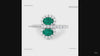 Double Emerald Halo Ring | Oval Cut Emerald & Diamond Ring | Toi et Moi Emerald Ring | May Birthstone Jewelry | Engagement Anniversary Gift