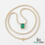 Elegant Natural Emerald Cut May Birthstone NecklaceAnniversary Wedding Gift Necklace