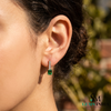 Emerald Cut Emerald Earrings - Gold Emerald & Diamond Statement Earrings