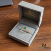 2 Karat Herzform-Smaragd- und Diamantring aus 14 Karat Gold, Smaragd-Verlobungsring