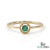 2 Karat Herzform-Smaragd- und Diamantring aus 14 Karat Gold, Smaragd-Verlobungsring