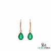 Pear Shape Emerald Drop Earrings - Fine Gemstone Jewelry