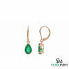 Pear Shape Emerald Drop Earrings - Fine Gemstone Jewelry