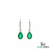 Pear Shape Emerald Drop Earrings - Fine Gemstone Jewelry