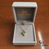 Natural Emerald Oval Heart Pendant - Fine Jewelry Gift
