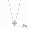 Natural Emerald Oval Heart Pendant - Fine Jewelry Gift