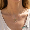 14K Gold Geometric Emerald & Diamond Pendant Necklace for Women - Modern Fine Jewelry