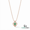 Natural Emerald Oval Heart Pendant - Fine Jewelry Gift