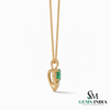 Natural Emerald Oval Heart Pendant - Fine Jewelry Gift