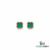 Natural Oval and Square Emerald Flower Cluster Earrings with Diamond Halo - Timeless Fine Jewelry Gift