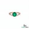 2 Karat Herzform-Smaragd- und Diamantring aus 14 Karat Gold, Smaragd-Verlobungsring