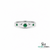2 Karat Herzform-Smaragd- und Diamantring aus 14 Karat Gold, Smaragd-Verlobungsring