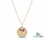 Multicolor Gemstone Heart Disc Charm Fine Jewelry - Diamond LOVE Medallion Pendant
