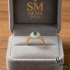 Cushion Cut Emerald Halo Engagement Ring –&nbsp; Statement Ring for Women