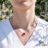 Oval cut Minimal Ruby Pendant Necklace for Everyday Luxury Wear