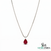 Timeless Pear Shape Ruby Necklace for Birthday Anniversary and Valentine Gift