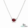 Oval cut Minimal Ruby Pendant Necklace for Everyday Luxury Wear