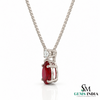 Timeless Pear Shape Ruby Necklace for Birthday Anniversary and Valentine Gift