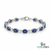 Oval Blue Sapphire and Diamond Tennis Bracelet – Classic Fine Jewelry