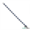 Marquise Blue Sapphire Floral Bracelet - Butterfly Flower Bracelet