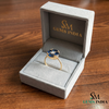 Vintage-Inspired Marquise Blue Sapphire & Diamond Cluster Ring- Minimalist Jewelry Gift