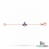 Marquise-Cut Blue Sapphire Floral Station Bracelet - Anniversary Gift for Her