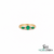 Oval and Pear Emerald Engagement Ring with Diamond Halo Accents