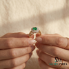 Cushion Cut Emerald Halo Engagement Ring –&nbsp; Statement Ring for Women