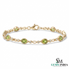 Vintage Oval Peridot & Diamond Tennis Bracelet - Elegant Fine Jewelry Gift for Women