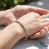 Vintage Oval Peridot & Diamond Tennis Bracelet - Elegant Fine Jewelry Gift for Women