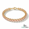 Morganite Gemstone Tennis Bracelet - Anniversary Gift for Her
