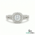 Cushion Cut Lab Grown Diamond Halo Ring in 14K Gold - Split Shank Engagement Ring