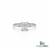 Timeless Emerald Cut Lab Grown Diamond Ring - Elegant Solitaire Engagement Jewelry
