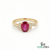 Natural Pink Tourmaline & Diamond Ring - Oval Cut Tourmaline Engagement Ring